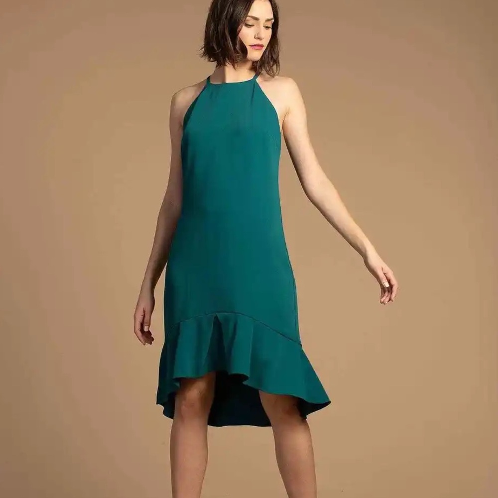 NEW Trina Turk Women's Flounce Hem Halter Tank Dress Sz 14
